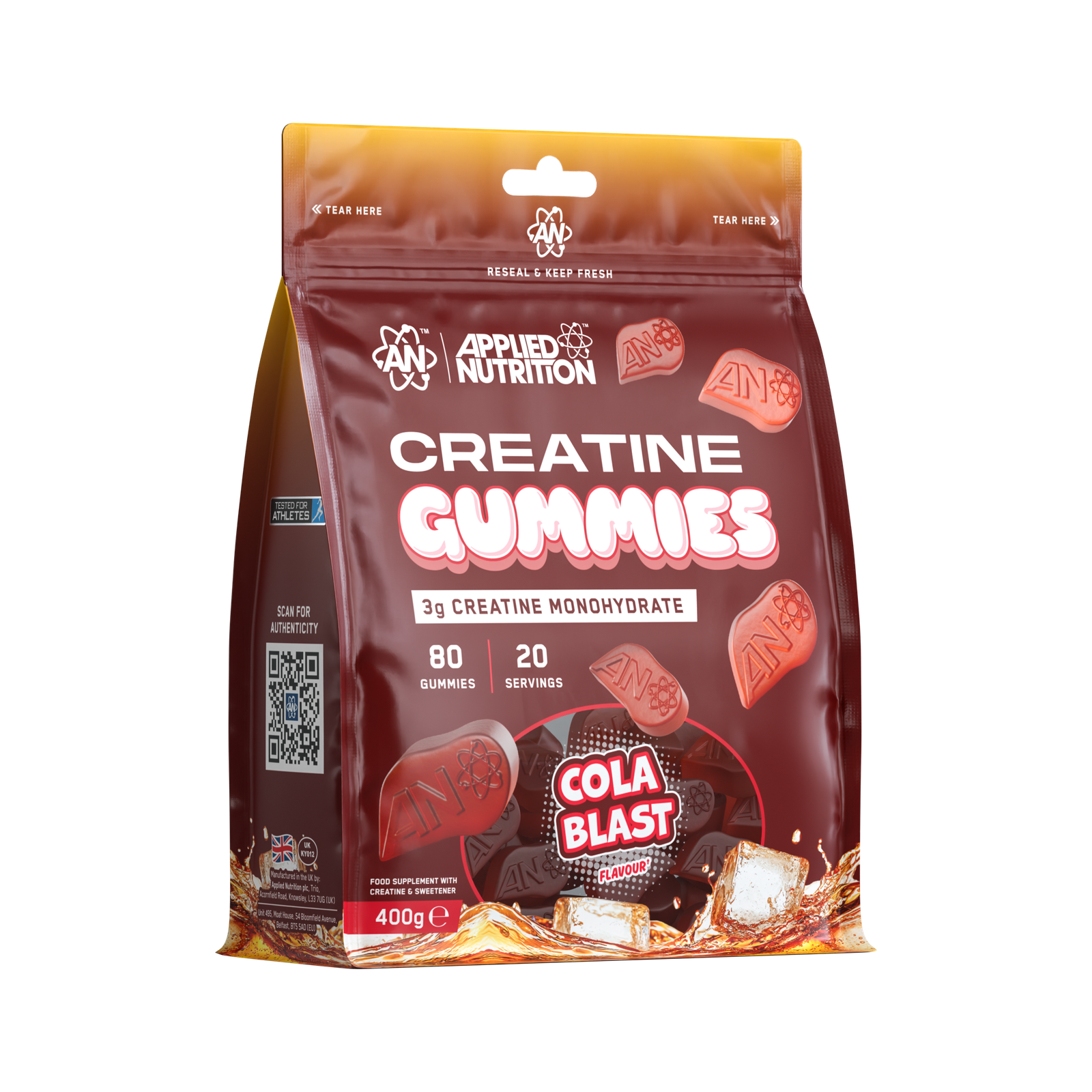 Creatine Gummies Cola Blast 80 gummies 20 serv