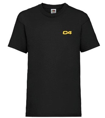 Black with yellow logo - Large T-shirt