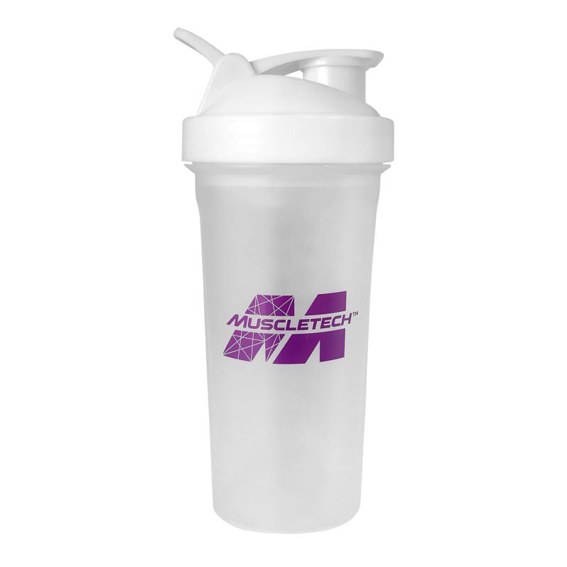 Plastic Shaker Cup White/Purple