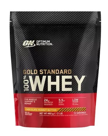 100% Whey Gold Bag 480 gr Chocolat Peanut Butter