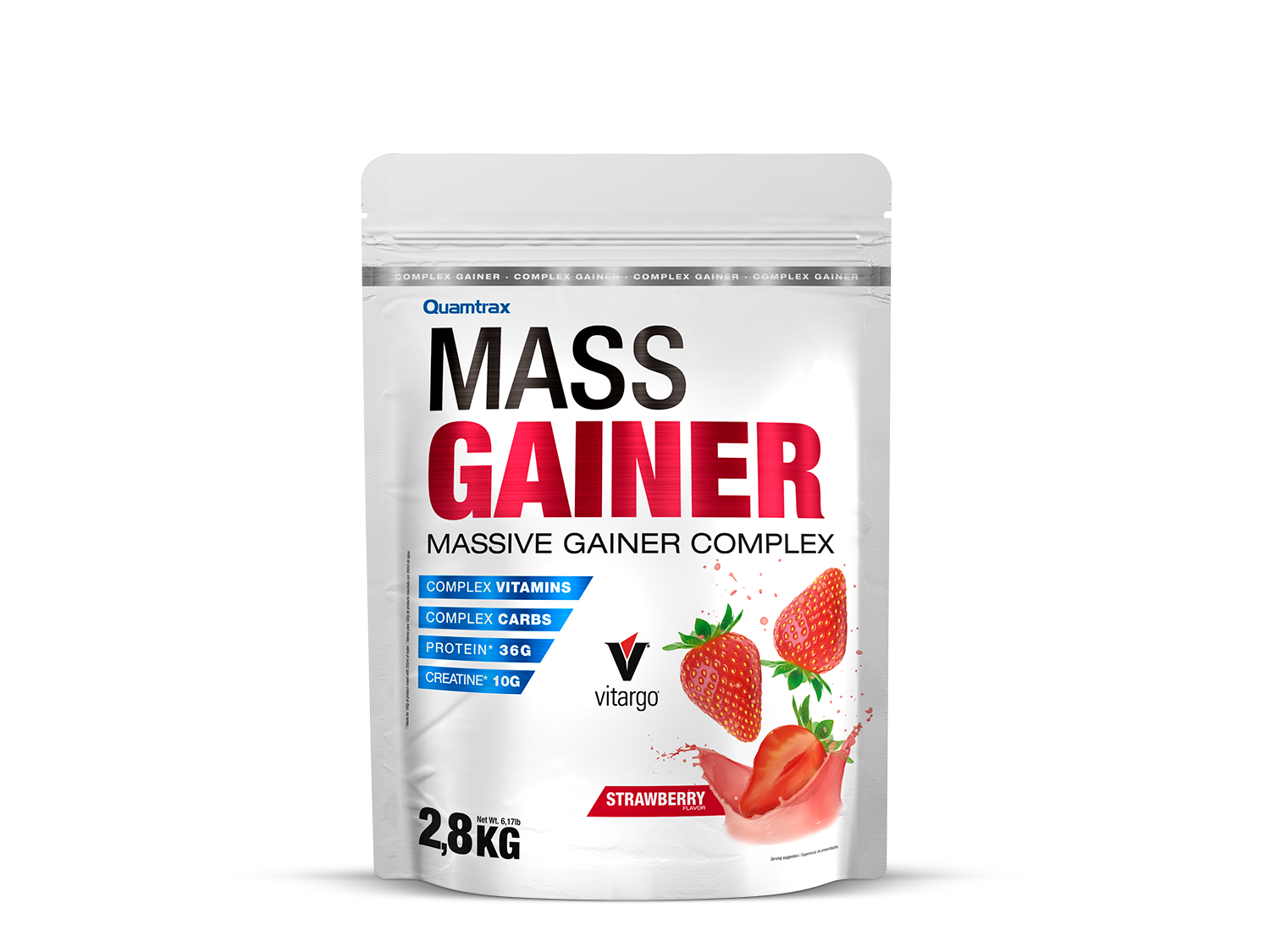 Mass Gainer 2.8kg Strawberry Misma formula anterio