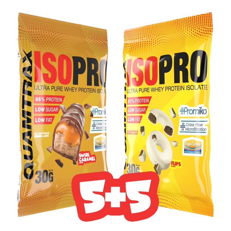 Isopro Flips 5 X 30 gr & Swirl Caramel 5 X 30 gr
