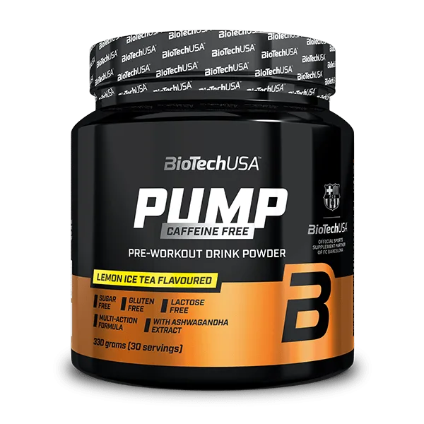 Pump Caffeine Free drink powder - 330 g lemon ice tea